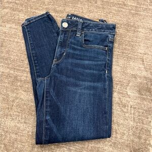 American Eagle Dark Blue High Rise Jegging